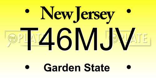 T46MJV New Jersey License Plate
