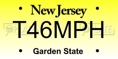 T46MPH New Jersey License Plate