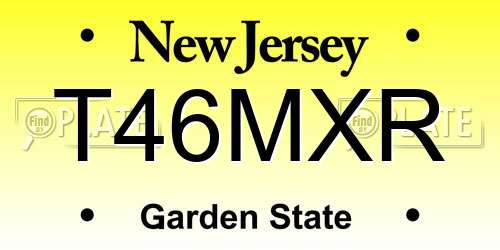 T46MXR New Jersey License Plate