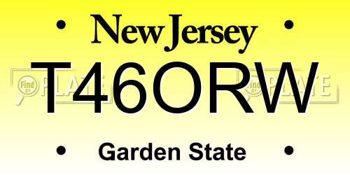T46ORW New Jersey License Plate