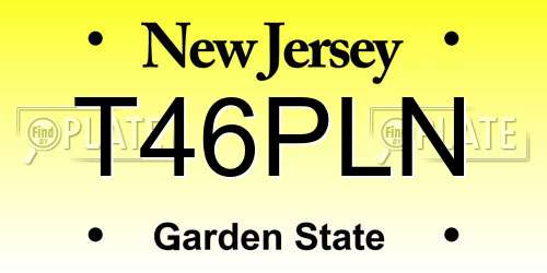 T46PLN New Jersey License Plate