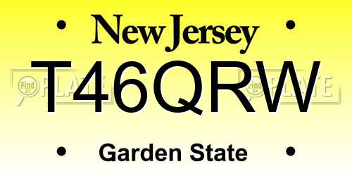 T46QRW New Jersey License Plate