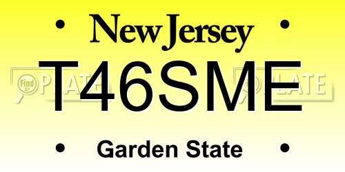 T46SME New Jersey License Plate
