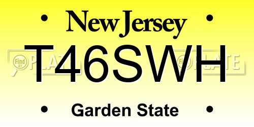 T46SWH New Jersey License Plate