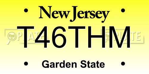 T46THM New Jersey License Plate