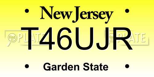 T46UJR New Jersey License Plate