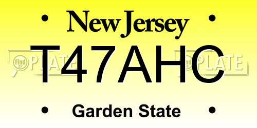 T47AHC New Jersey License Plate