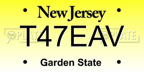 T47EAV New Jersey License Plate
