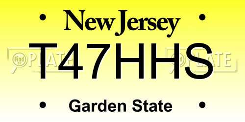 T47HHS New Jersey License Plate