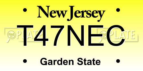 T47NEC New Jersey License Plate