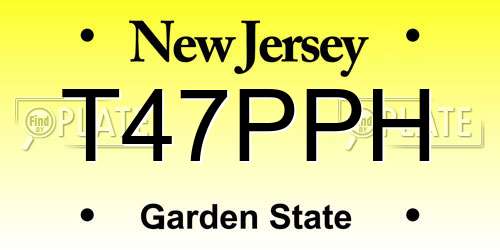 T47PPH New Jersey License Plate