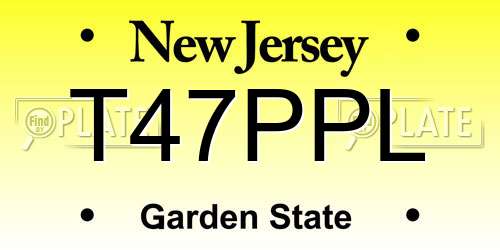 T47PPL New Jersey License Plate