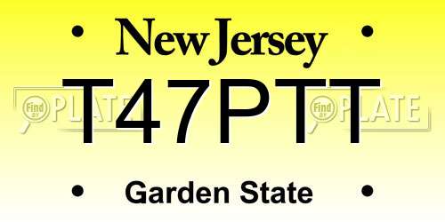 T47PTT New Jersey License Plate