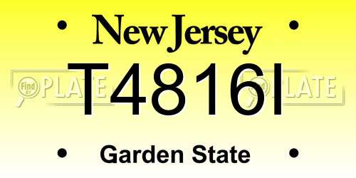 T4816I New Jersey License Plate