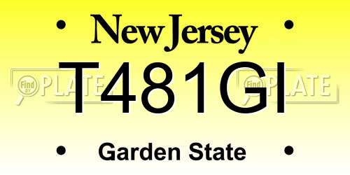 T481GI New Jersey License Plate