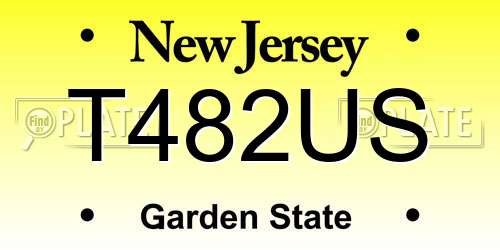 T482US New Jersey License Plate