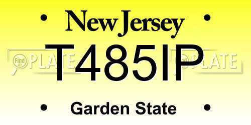 T485IP New Jersey License Plate