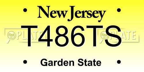 T486TS New Jersey License Plate