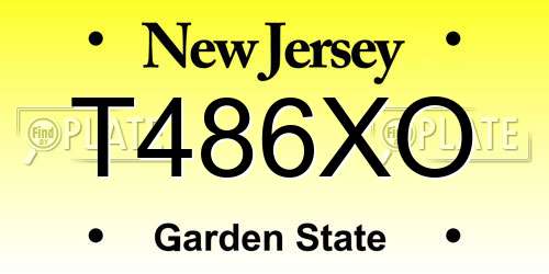 T486XO New Jersey License Plate