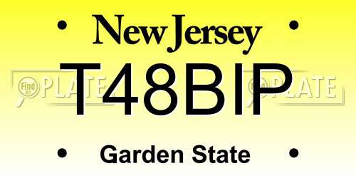 T48BIP New Jersey License Plate