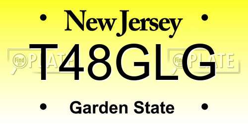 T48GLG New Jersey License Plate