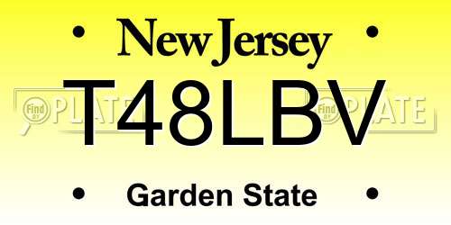 T48LBV New Jersey License Plate