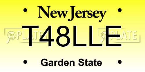 T48LLE New Jersey License Plate
