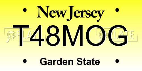 T48MOG New Jersey License Plate