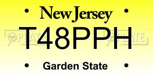 T48PPH New Jersey License Plate