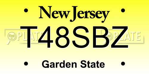 T48SBZ New Jersey License Plate