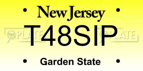 T48SIP New Jersey License Plate