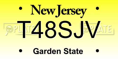 T48SJV New Jersey License Plate