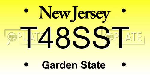T48SST New Jersey License Plate