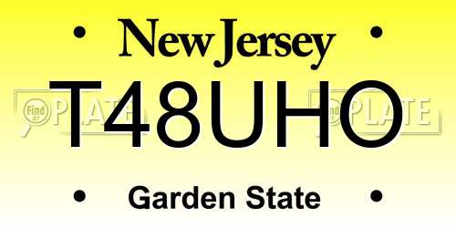 T48UHO New Jersey License Plate