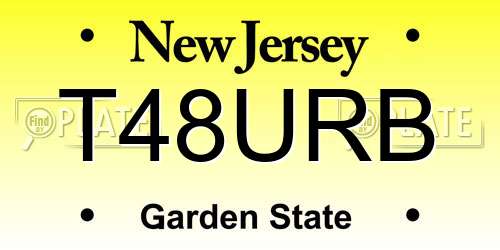 T48URB New Jersey License Plate