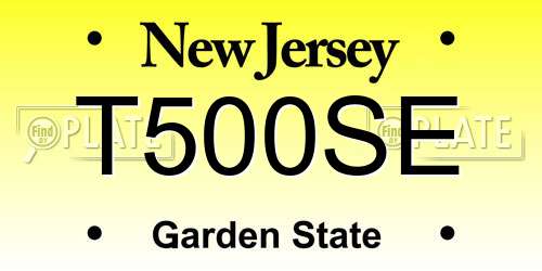 T500SE New Jersey License Plate
