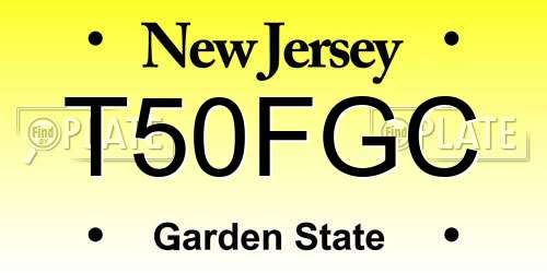 T50FGC New Jersey License Plate