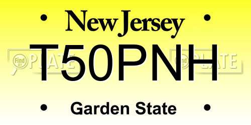 T50PNH New Jersey License Plate
