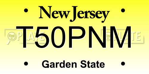 T50PNM New Jersey License Plate