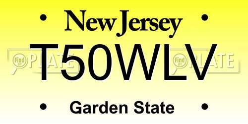 T50WLV New Jersey License Plate