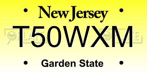 T50WXM New Jersey License Plate