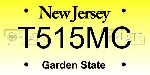 T515MC New Jersey License Plate