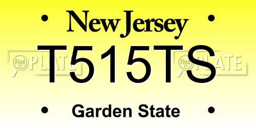 T515TS New Jersey License Plate