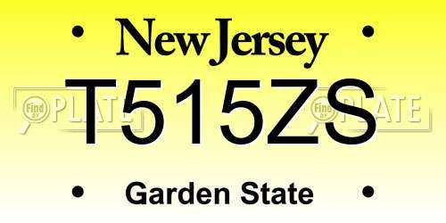 T515ZS New Jersey License Plate