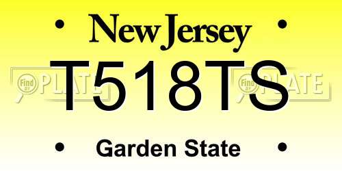 T518TS New Jersey License Plate