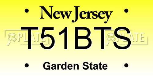 T51BTS New Jersey License Plate