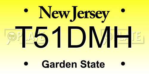 T51DMH New Jersey License Plate