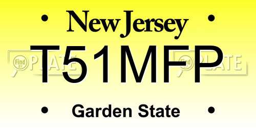 T51MFP New Jersey License Plate