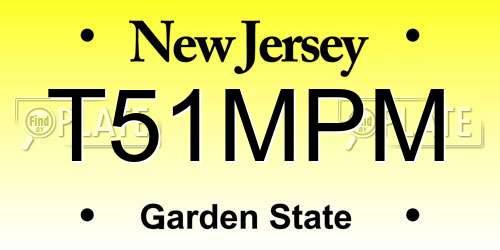 T51MPM New Jersey License Plate