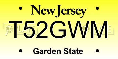 T52GWM New Jersey License Plate